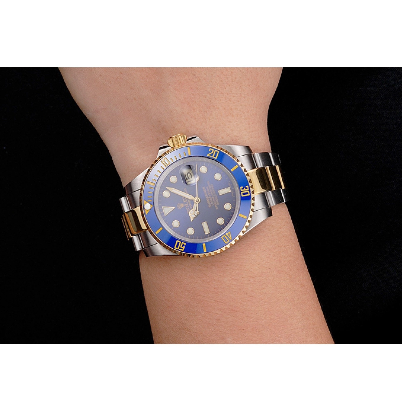 Good Copy Rolex Watches Gold And Swiss Bracelet Submariner Bezel Steel Two Tone Blue Rolex Dial 0527